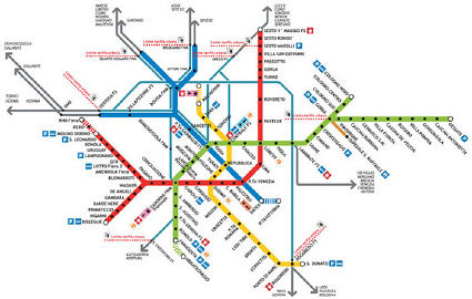 An older Milan Metro map
