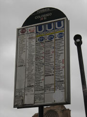 A bus stop sign in Rome