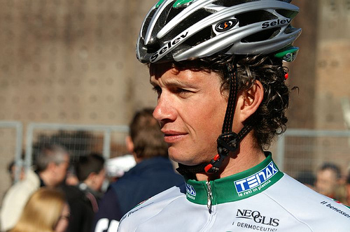 Paolo Savoldelli, at the start of Milano-Sanremo in Milan, March 2008