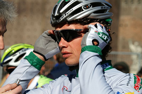 Paolo Savoldelli, at the start of Milano-Sanremo in Milan, March 2008