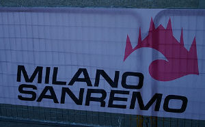The Milano-Sanremo sign at the start