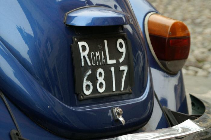 Old Italian license plate, Bergamo