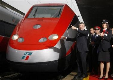 Inside a Frecciarossa carriage