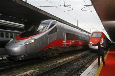 Frecciarossa train at a platform