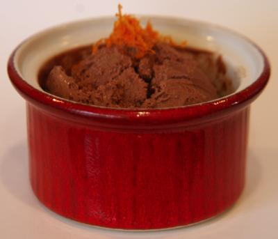 Homemade chocolate gelato