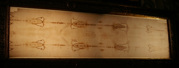The Shroud replica at the Shroud Museum
