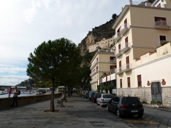The seafront by Hotel La Bussola in Amalfi