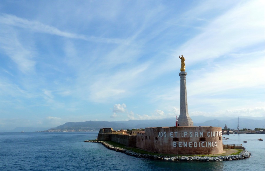 The harbor statue at Messina, Sicily