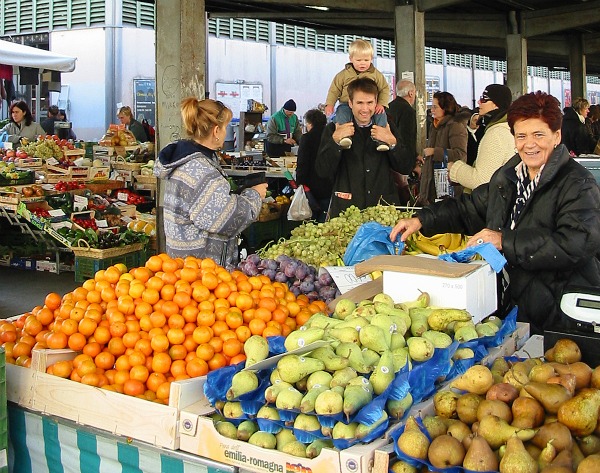 At the market