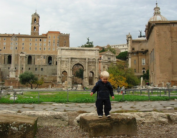 Playing at the Roman Forum