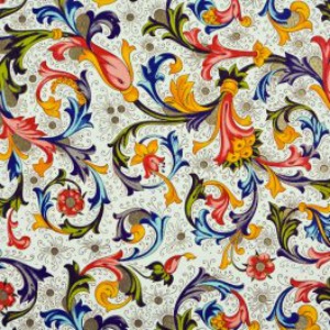 Marbled and printed Florentine paper